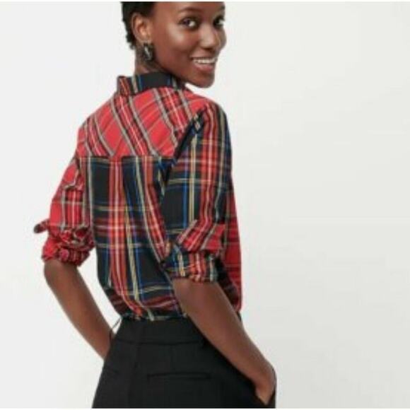 J. Crew Classic-fit boy shirt Stewart tartan Size 2 Top Blouse Holiday Festive - Picture 13 of 13